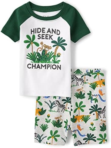 Çocuk Yeri Bebek Yürüyor Boy Kollu Üst ve Şort Snug Fit %100 % Pamuk 2 Parça Pijama Set