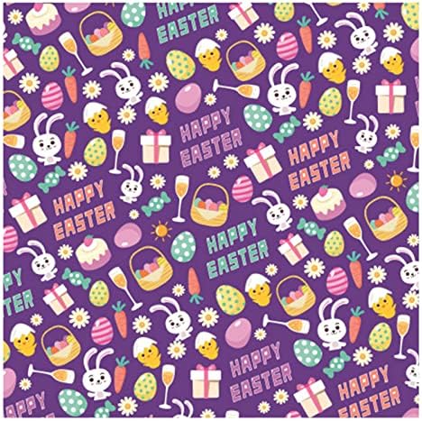 Ambalaj kağıdı hediye Sayfası Bahar Paskalya Desen Doğum Günü Tatil Partisi için Bebek 6 Stilleri Burger Ambalaj Kağıdı (Mor, Bir Boyut)