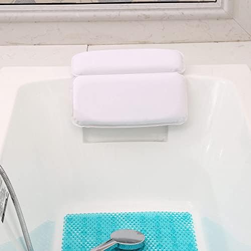 DEPİLA Banyo SPA Banyo Yastık Su Geçirmez Kaymaz Spa Banyo Yastık Vantuz Ekstra Yumuşak Kafalık Yastıklar Küvet Yastık Sıcak Küvet