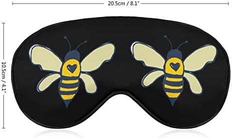 Arılar Komik Uyku Göz Maskesi Yumuşak Körü Körüne Göz Kapağı Ayarlanabilir Kayış ile Gece Siperliği Erkekler Kadınlar için