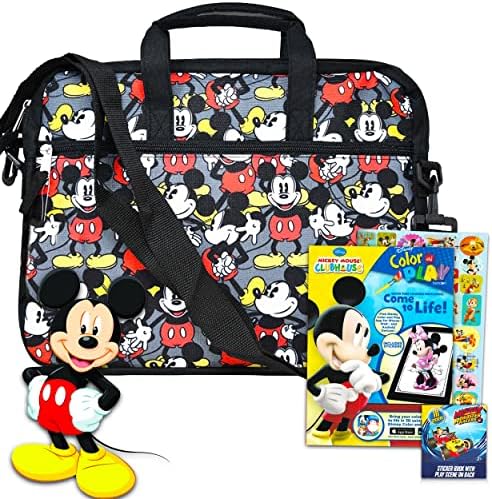 Disney Studio Mickey Mouse Tablet Kılıfı Mickey Okul Malzemeleri Paketi ~ Mickey Boyama Kitabı ve Çıkartmalı Mickey Mouse askılı Çanta