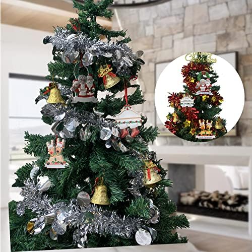 Kişiye Özel Geyik Ailesi 2, 3, 4, 5, 6,7,8 Yılbaşı Ağacı Süsleme 2023-Aile Yılbaşı Dekorasyon Seti Yaratıcı Hediye Sevimli Noel Baba
