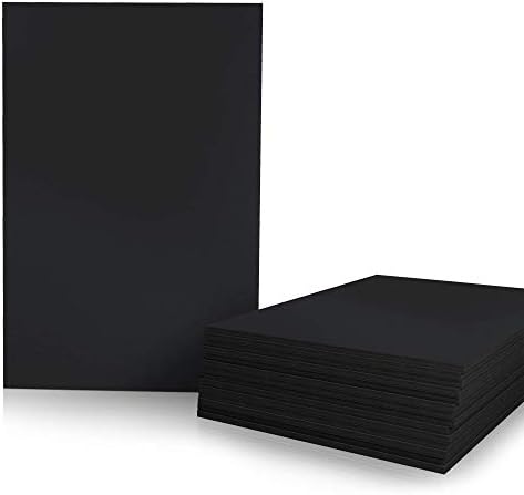 Excelsis Tasarım, 15'li Paket, Köpük Levhalar (Asitsiz), 8x10 inç (Birçok, 3/16 inç Kalınlığında Mat, Siyah Çekirdekli Siyah (Köpük