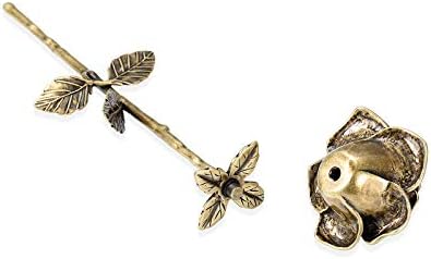 constantlife Uzun Kök Gül Çiçek Dekoratif Çömleği Anıt Madalyon Kremasyon Çömleği Cenaze Hatıra İnsan Külleri için (Retro Tarzı)