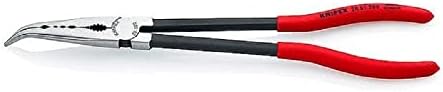 Enine profilli Knipex Uzun Erişimli İğneli Burun Pensesi siyah tramentize, plastik kaplı 280 mm (self servis kart / blister) 28 81