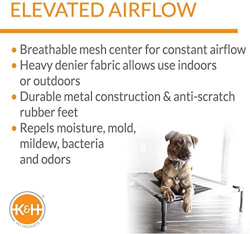 K & H Evcil Hayvan Ürünleri Mikrofleece Pedli Orijinal Yükseltilmiş Evcil Hayvan Karyolası Bronzluğu
