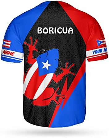 VİCTİON Kişiselleştirilmiş Adı Porto Riko Beyzbol Forması, Erkekler Kadınlar için Porto Riko Beyzbol Forması, Porto Riko Bayrağı Forması