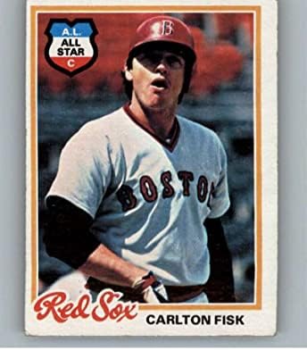 1978 Topps (EXMT) 270 Carlton Fisk Boston Red Sox MLB Beyzbol Ticaret Kartı
