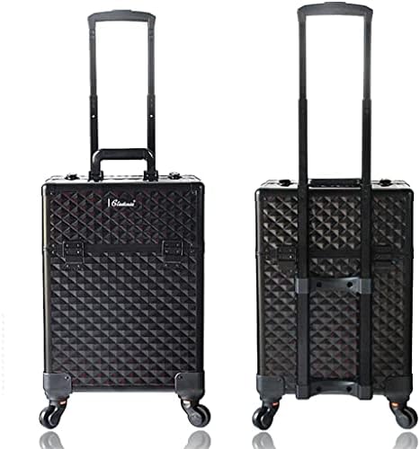 n / a Çok Fonksiyonlu Büyük Kapasiteli Tekerlekli Bavul Bayanlar Arabası Kozmetik Durumda Seyahat Kozmetik Çantası Haddeleme Bagaj