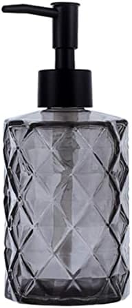 Siyah cam sabunluk El dezenfektanı şişesi Banyo Büyük Içerir Sıvı Depolama Boş Şişeler 330 ML (Açık Gri,330 ml)