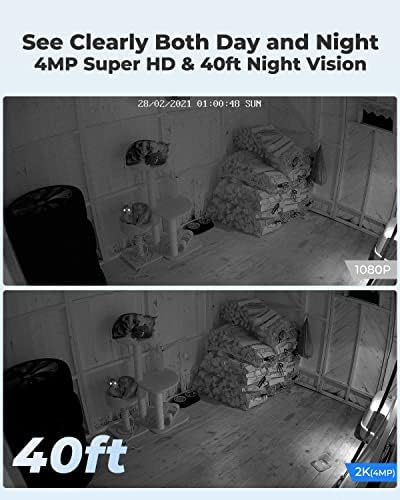 Ev Güvenliği için REOLİNK 4MP Çift Bantlı WiFi Kapalı Kamera,bebek izleme monitörü E1 Pro Paketi (Beyaz ve Siyah), Çift Bantlı WiFi,