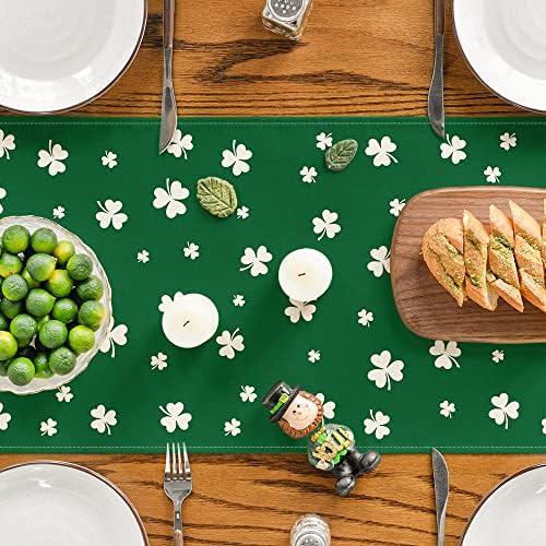 Artoid Modu Yeşil Şanslı Shamrock Aziz Patrick Günü Masa Koşucu, mevsimsel Bahar Tatil Mutfak Yemek Masası Dekorasyon Kapalı Açık Ev