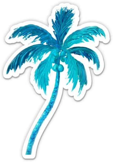Tropikal Palmiye Ağacı Sticker-3 laptop etiketi - Su Geçirmez Vinil Araba, Telefon, Su Şişesi-Plaj Tatil Okyanus Hawaii Florida Çıkartması