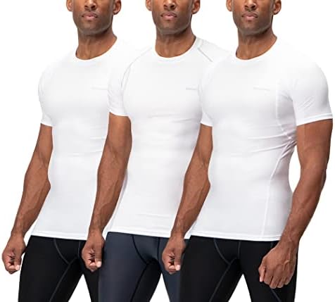DEVOPS 3 Paket erkek Atletik Kısa Kollu Sıkıştırma Gömlek