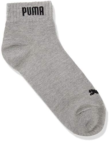 PUMA Bayan / Bayan Çeyrek Ayak Bileği Çorapları (3'lü Paket) (3, 6) (Siyah/Gri/Beyaz)