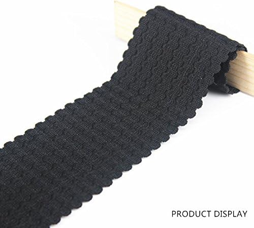 60mm Siyah Elastik Streç Şerit Bant Trim Band Kayışı Dokuma Aplike Dikiş Malzemeleri Cinta Kostüm Kemer 10 yard / T1174