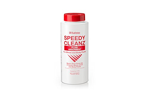 Safetec Speedy Cleanz Sıvı Emici 16 oz. Çalkalayıcı Üstü Şişe (12 şişe/kutu) (idrar, kusmuk ve vücut sıvısı dökülmeleri için)