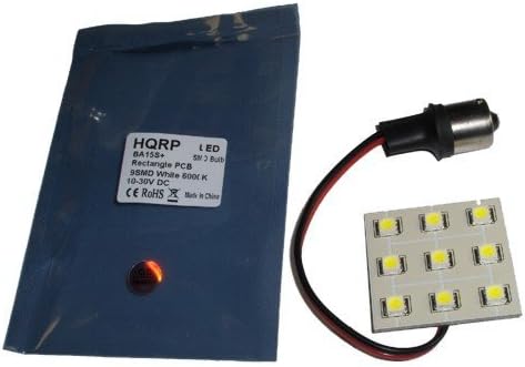 HQRP 4-Pack BA15s Süngü Tabanı 9 LEDs SMD 5050 LED Ampul Soğuk Beyaz Değiştirme 931093 Bargman 30-78-533 Casita RV Sundurma Banyo