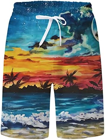DUOWEİ Tamir mayo Erkek Yaz Moda Rahat Nefes Örgü Baskılı plaj şortu plaj pantolonları Pantolon Kurulu Kısa Yüzmek