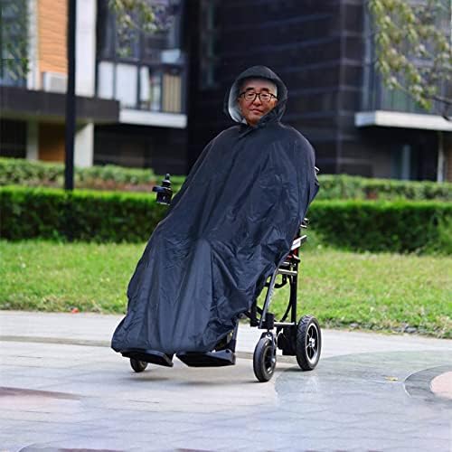 Anyoo Tekerlekli Sandalye Su Geçirmez Kapüşonlu Panço Yeniden Kullanılabilir Kapak Hafif Panço Pelerin Yetişkinler için mükemmel