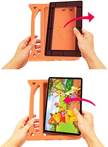 Tamamen Yeni ＨＤ 10 Tablet Çocuk Çantası(9./7./5. Nesil, 2019/2017/2015 Sürümleri) - SHREBORN [Çocuk Dostu] ＨＤ 10.1 Tablet(Turuncu)için