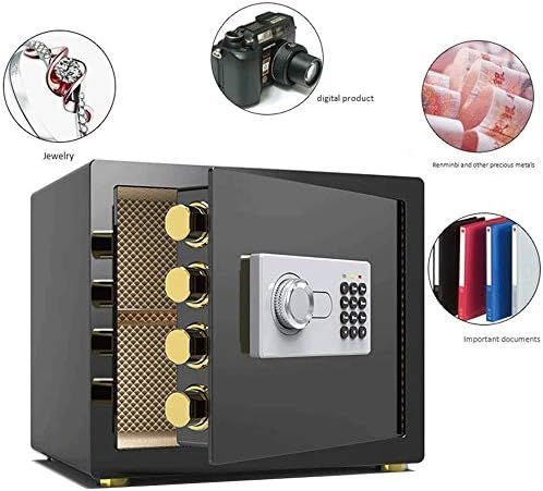 XXXDXDP Büyük Elektronik Dijital Kasa, Takı Ev Güvenlik-İmitasyon Kilit ve Güvenli (Renk: Siyah )