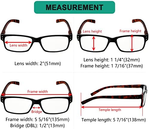 Eyekepper üzerinde %10 % Tasarruf Birlikte 5 Paket Klasik okuma gözlüğü Erkekler için ve 5 Paket Vintage Okuyucular Siyah Çerçeve Kaplumbağa
