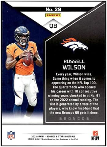 RUSSELL WİLSON 2022 Panini Çaylakları ve Yıldızları 29 NM + - MT + NFL Futbol Broncos