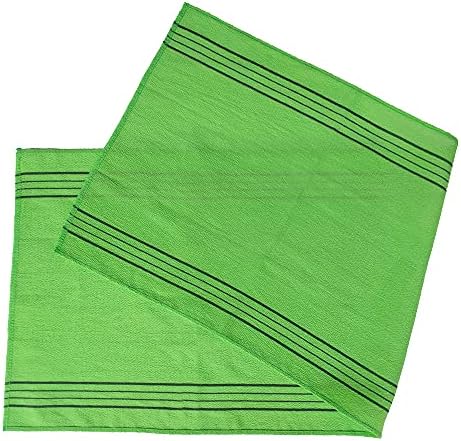 UNİONE Uzun Peeling Geri Lif Banyo Havlusu Yeşil Ölü Cilt Sökücü 12×34 (Uzun Havlu)