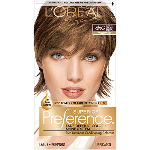 L'Oreal Paris Üstün Tercih Solmaya Meydan Okuyan + Parlatıcı Kalıcı Saç Rengi, 6,5 G En Açık Altın Rengi Kahverengi, 1'li Paket, Saç