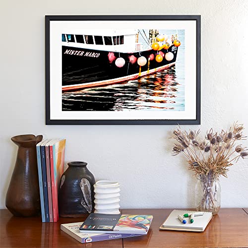 Renkli Çamurluklarla Balıkçı Teknesi Sanat Baskısı