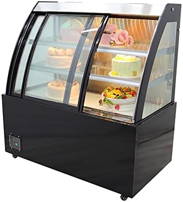 HayWHNKN Ticari Kek Ekran Buzdolabı Kasa Zemin Tipi Ticari Kek Soğutucu Vitrin Fırın Dolabı Ekran Demist Ekipmanları 48 inç 220V
