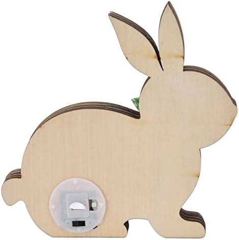 ZRQYHN ahşap paskalya tavşanı LED ışıkları ile tavşan dekor şimşir sıcak ışık herhangi bir fırsat için 5. 9x5. 6 x 0.8 in