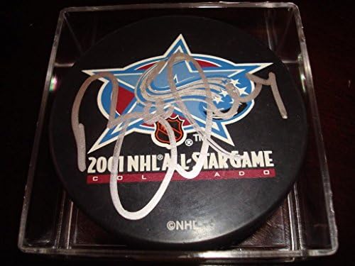Brett Hull İmzalı 2001 NHL All Star Maçı Hokey Diski a-İmzalı NHL Diskleri