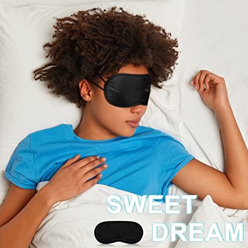 100 Adet Toplu Komik Uyku İpek Göz Maskesi Uyku için Yumuşak Gece Uyku Maskesi Karartma Körü Körüne Ayarlanabilir Kayış ile Sevimli