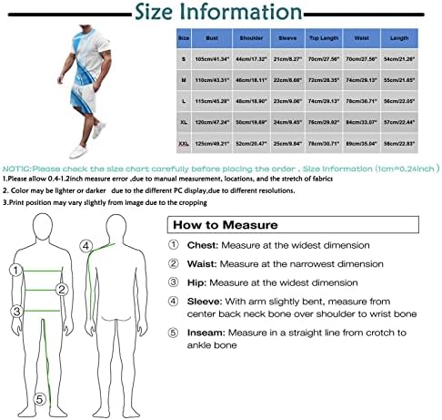 Zhensanguo Kıyafetler Erkekler için 2 Parça Set Rahat Kas Kısa Kollu Tee Gömlek ve Klasik Fit Spor şort takımı Eşofman