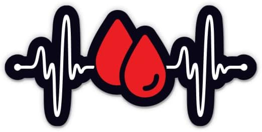 Kalp Yendi Kan Sticker-3 laptop etiketi - Su Geçirmez Vinil için Araba, Telefon, Su Şişesi-Flebotomist Flebotomi Çıkartması