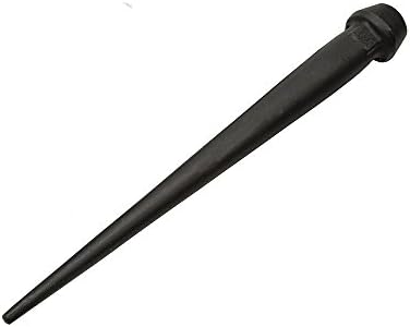 Klein Tools 3255TT Siyah Kaplamalı ve Bağlama Delikli Dövme, ısıl İşlem Görmüş Çelikten Yapılmış Geniş Başlı Boğa Pimi, 1-1 / 4 inç