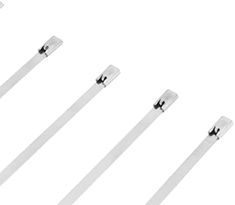 100 ADET 304 Kilitleme Kafa Metal kablo bağı Çelik Zip Bağları Paslanmaz Çelik Kilitleme Metal kablo bağı Kendinden Kilitleme Zip Bağları