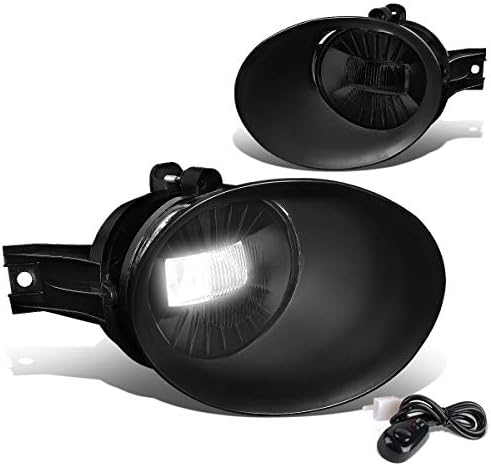 Çift Yüksek Güç LED Sis Lambası / Lamba Çerçeve Kapak + Anahtarı ile Uyumlu 02-09 Dodge Ram 1500/2500/3500 Çelik Tampon (Füme)
