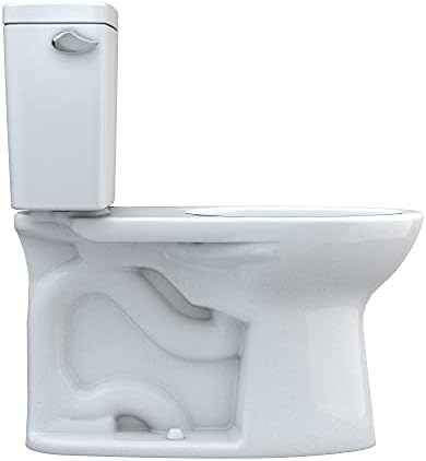 TOTO SW3074 01 WASHLET C2 Elektronik Bide Klozet Kapağı, Pamuklu Beyaz Ve Drake İki Parçalı Uzatılmış 1.6 GPF TORNADO SİFONLU Tuvalet,