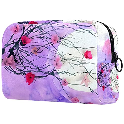 Japon Sakura Çiçekleri Makyaj Çantaları Taşınabilir Tote Kozmetik Çantası Seyahat kozmetik düzenleyici makyaj çantası makyaj Çantaları