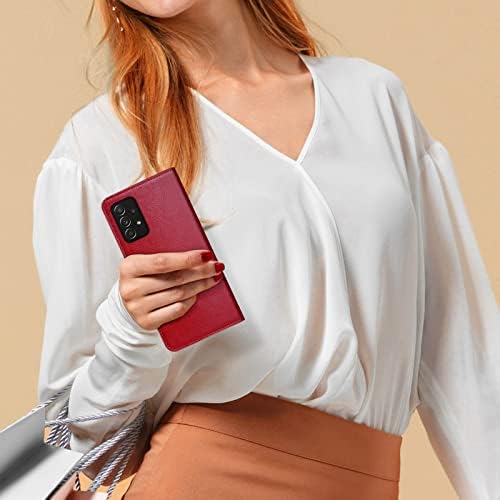 XcaseBar Samsung Galaxy A53 5G Cüzdan kılıf ile 【RFID Blocking】 Credit kart tutucu, Flip Folio Kitap PU Deri telefon kılıfı Darbeye