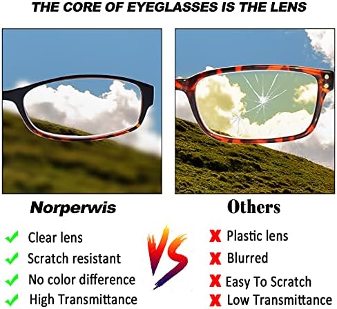 NORPERWİS 6 Paket bayanlar okuma gözlüğü kadınlar için mavi ışık engelleme bahar menteşe moda gözlük Okuyucular Kadınlar için (Mix