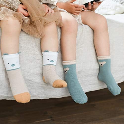 Eimmabey Yürümeye Başlayan Çorap Erkek ve Kız 10 Paket Pamuk Bebek Çorap Sevimli Bebek Çorap