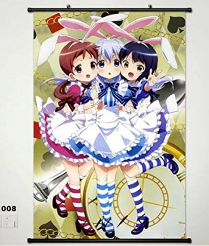 Çizgi film dünyası Gochuumon wa Usagi Desu ka? Fotoğraf Kokoa Ev Dekor Anime Posteri Duvar Kaydırma 008