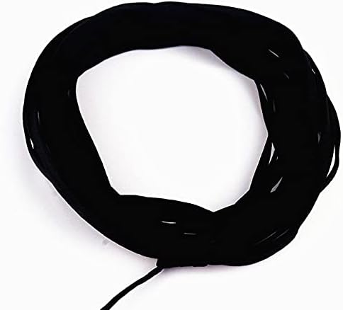IrısGardenn 10 metre 5mm Dikiş Elastik Bant Renkli Yüksek Elastik Bant için Giysi Bel Bandı Streç Halat Saç Elastik Şerit - Black-10yards
