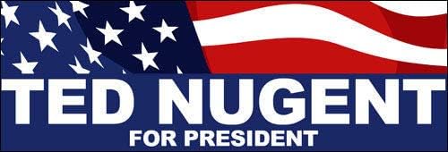 JR Stüdyo 3x9 inç Ted Nugent Başkan TAMPON çıkartması-RWB Amerikan Bayrağı Tabancası 2nd Yay Vinil çıkartma Araba Su Geçirmez Araba