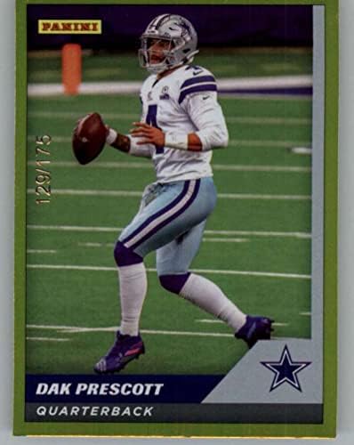 2021 Panini Standart Boyut Ekleme (Çıkartma Setinden) Sarı 52 Dak Prescott / 175 Dallas Cowboys NFL Futbol Ticaret Kartı