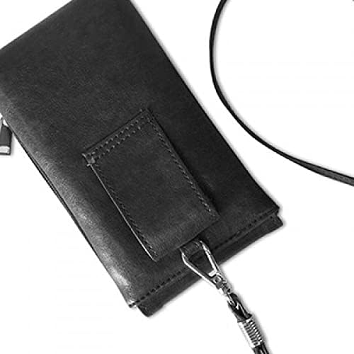 Sekizgen Kalp Şeklinde İllüstrasyon Desen Telefon cüzdan çanta asılı Cep Kılıfı Siyah cep